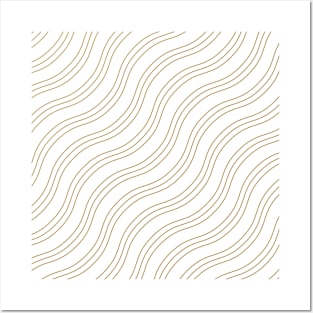 Thin Gold Lines Waves Posters and Art